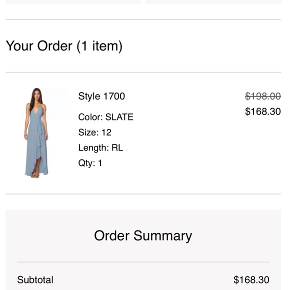 Bill Levkoff Slate Dress - Picture 4 of 5